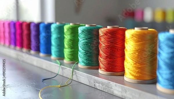 Obraz Garnrollen in Regenbogenfarben