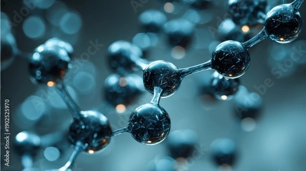 Obraz Molecular structure scientific abstract background