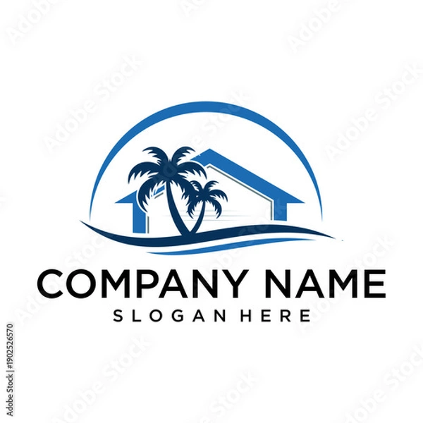 Obraz  Beachside Modern Hotel Logo