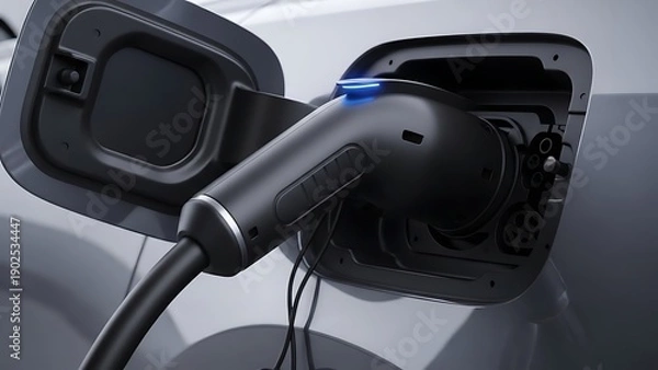 Obraz Electric Car Charging Station Closeup.