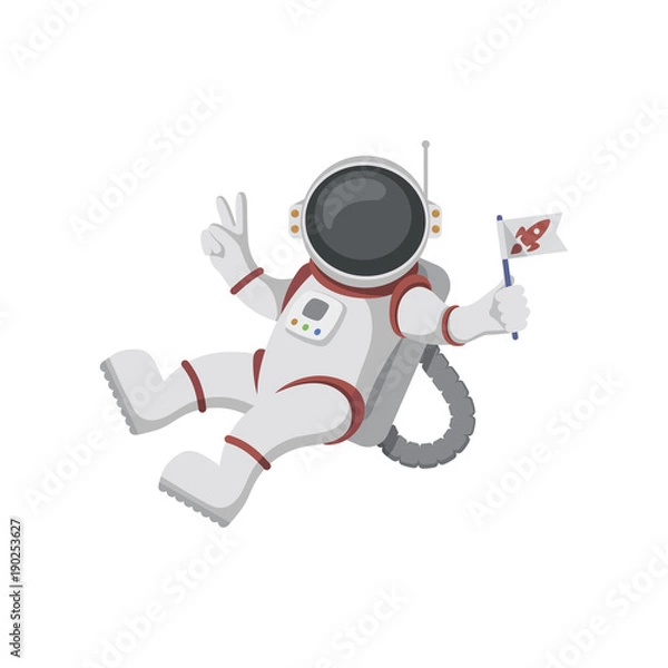 Obraz Astronauta na białym tle