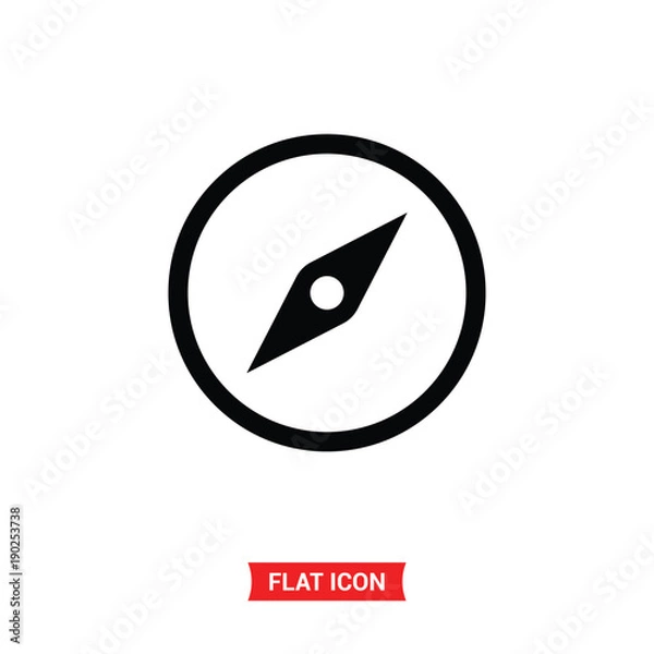 Obraz Compass vector icon, explore symbol