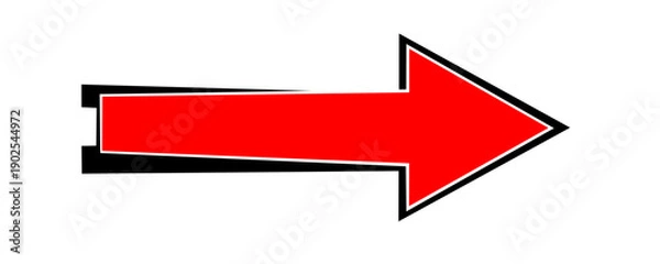 Obraz red right arrow 3d 