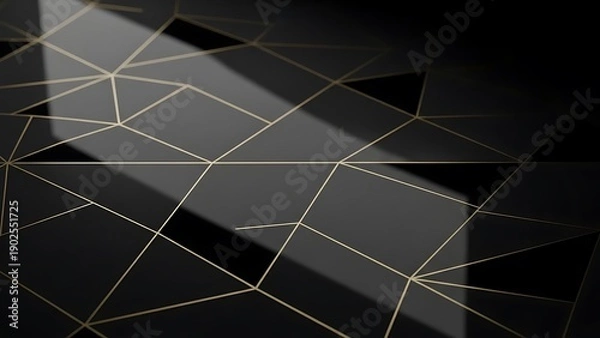 Obraz Geometric Pattern on Dark Surface.