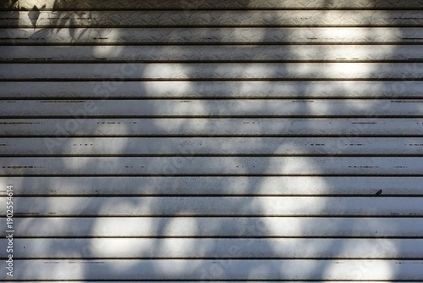 Obraz シャッターに映る木漏れ日