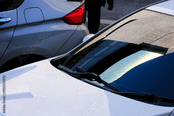 Obraz modern car interior with light and reflection