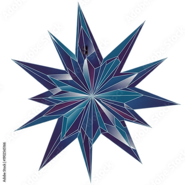 Obraz Glowing blue starburst on black background