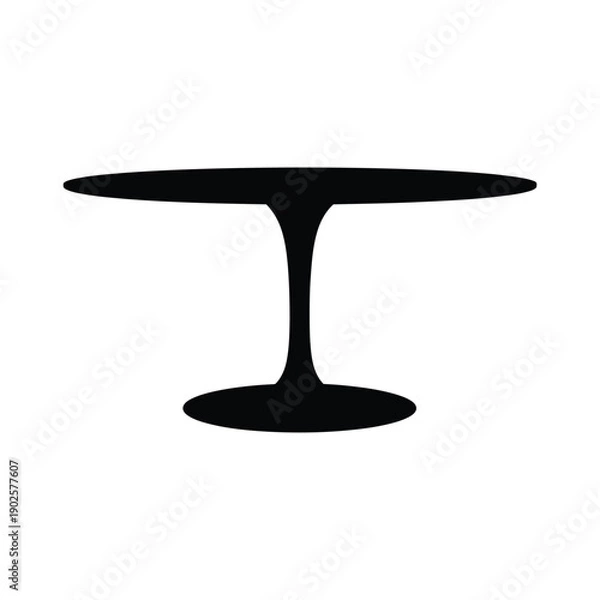 Obraz Modern black table with unique base design