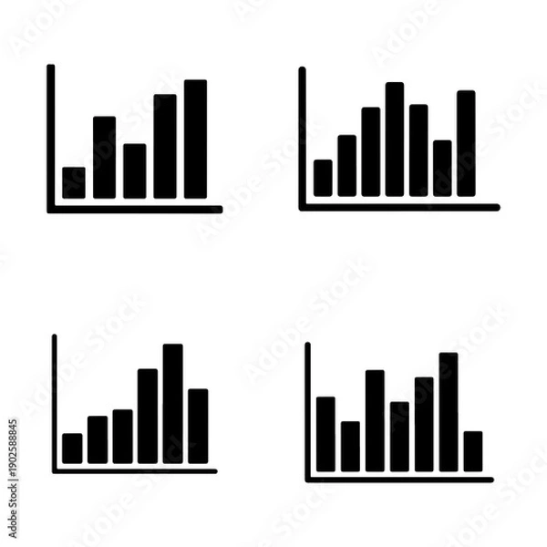 Obraz Graph icon vector illustration isolated on transparent background