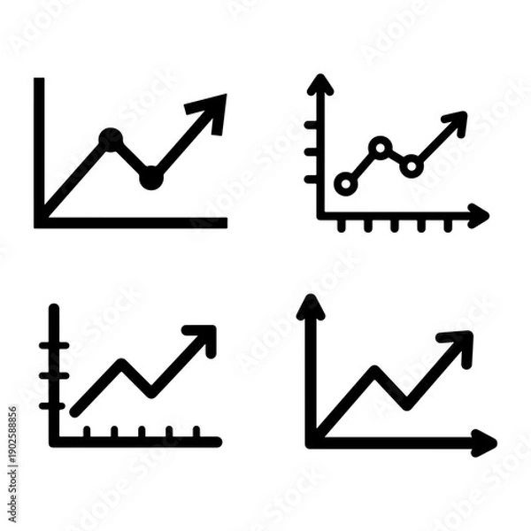 Obraz Graph icon vector illustration isolated on transparent background