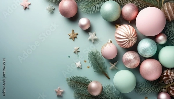 Obraz Pastel Christmas Background