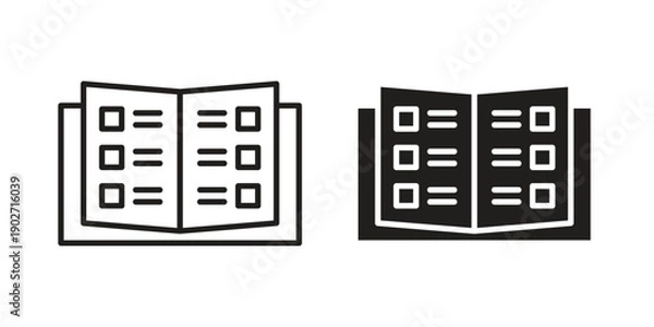 Fototapeta Catalog icon. Vector linear icon collection. Vector EPS10