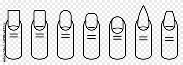 Obraz Nail shapes manicure