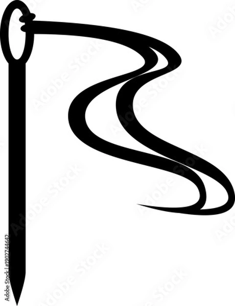 Fototapeta string and needle