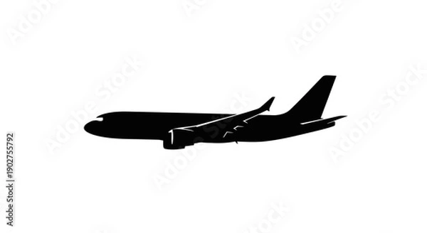 Obraz airplane silhouette vector