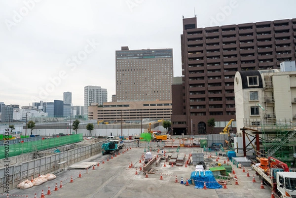 Obraz 中之島５丁目再開発の工事現場