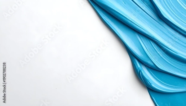 Obraz Abstract Blue Flowing Fabric Wave Background