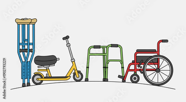 Obraz Mobility Aids for Disabled People.