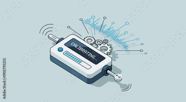 Obraz Portable Electronic Device with Digital Display.