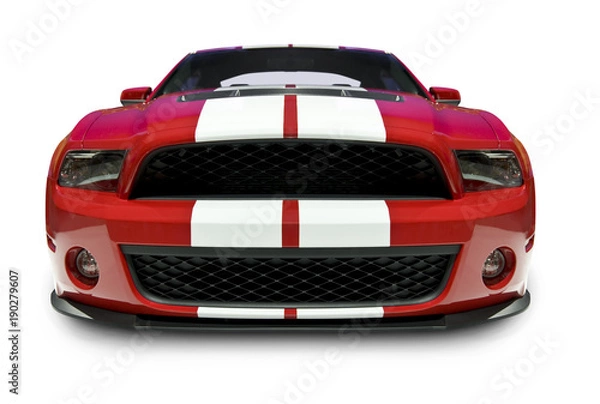 Obraz Czerwony samochód mięśni