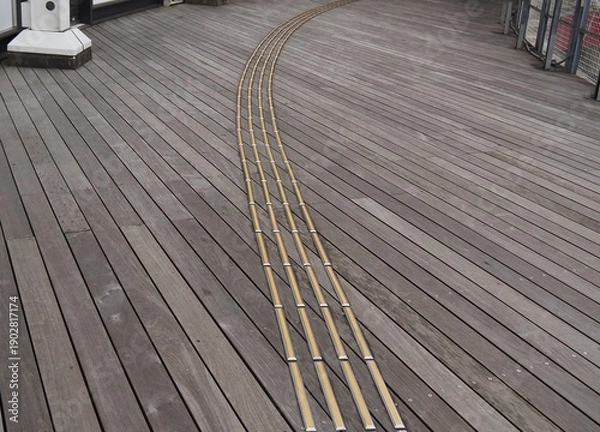 Obraz ウッドデッキのある風景