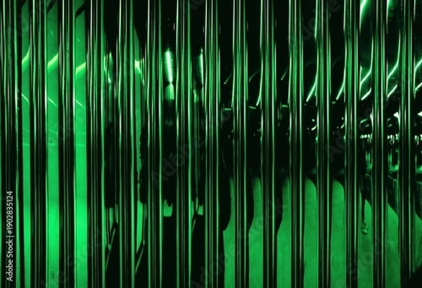 Obraz Green mirror stripe texture 