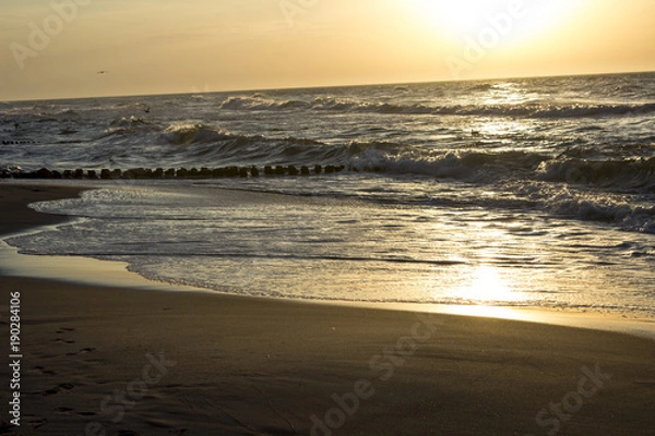 Obraz Sea view with breakwater