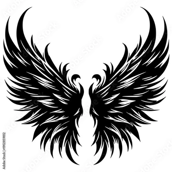 Obraz Devil's wing silhouette