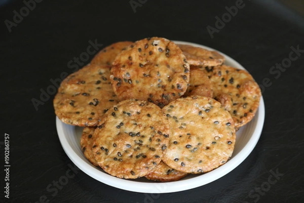 Obraz お茶の時間　健康的なごませんべい