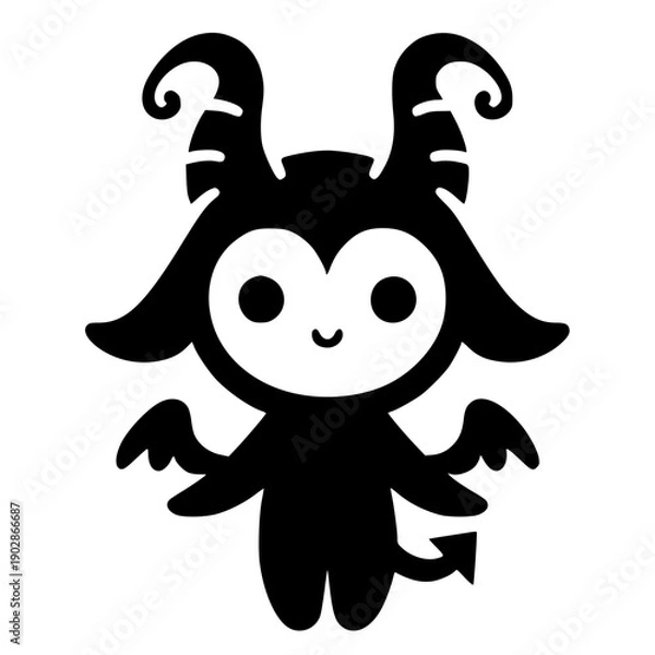 Obraz Cute baphomet silhouette