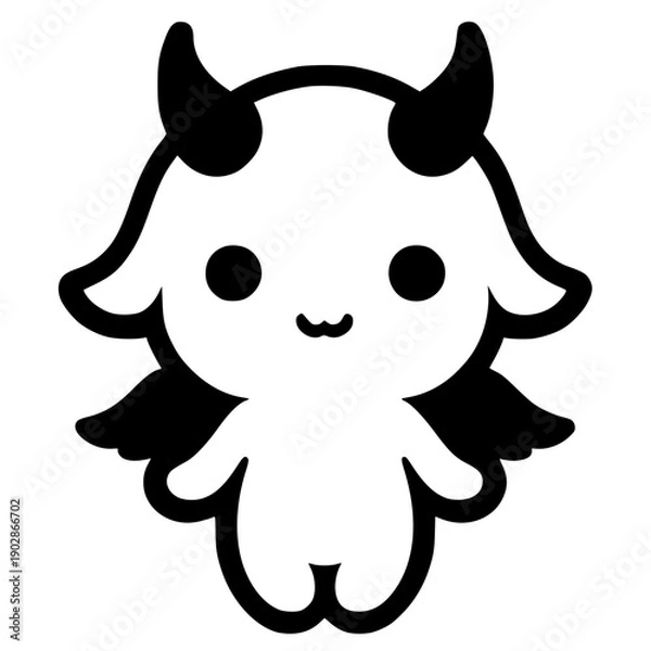 Obraz Cute baphomet silhouette