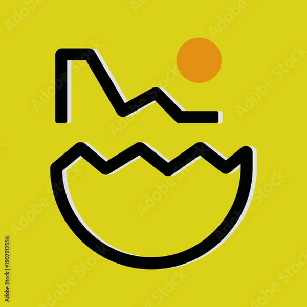 Obraz Modern Tracking Logo for Logistics Services