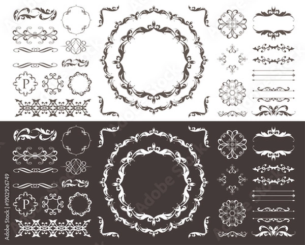 Fototapeta バレンタインデーのゴージャスなフレームデザイン