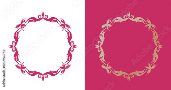 Fototapeta バレンタインデーのゴージャスなフレームデザイン