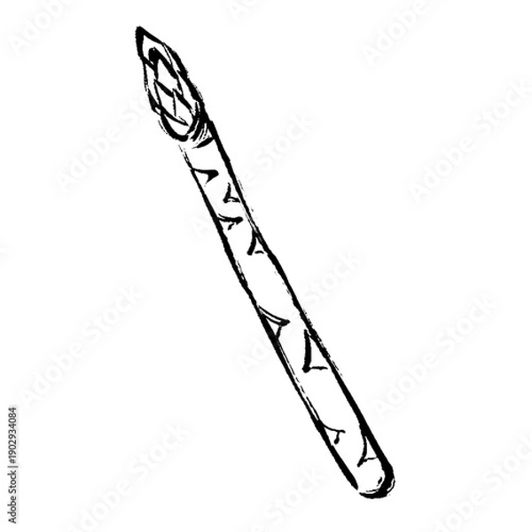 Obraz アスパラガスの筆タッチイラスト