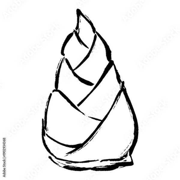 Obraz 筍の手描きイラスト素材