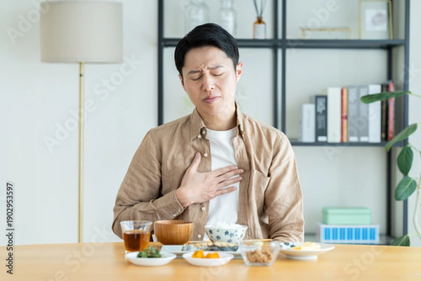 Obraz 体調不良なミドルの男性