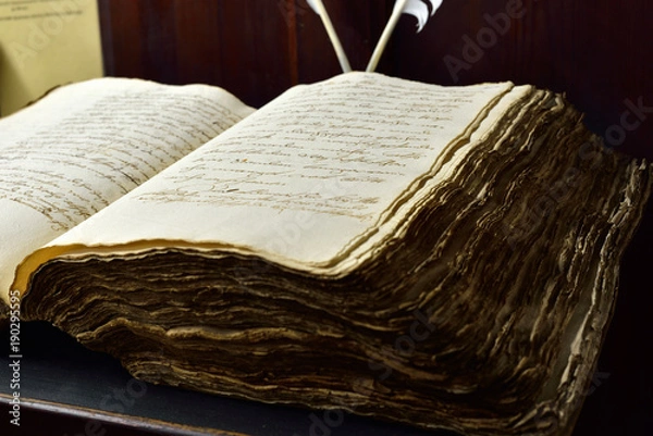 Obraz Very old handwritten book.