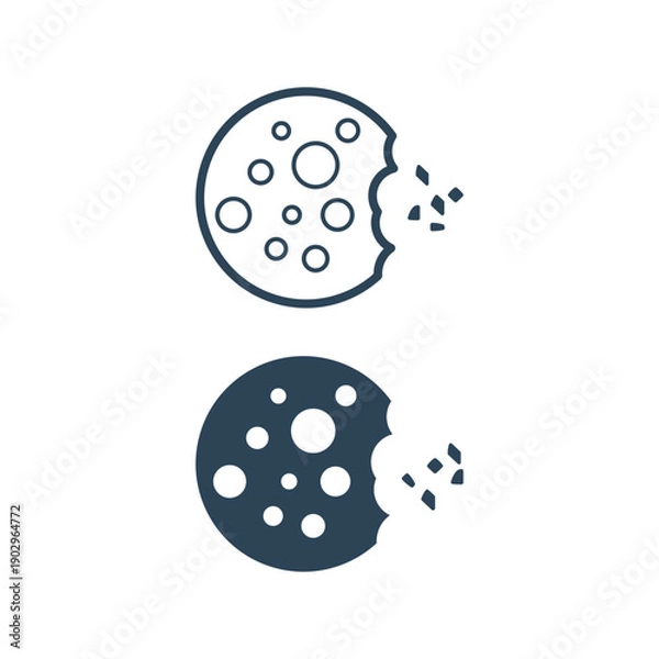 Obraz Cookies icons set flat vector template design trendy