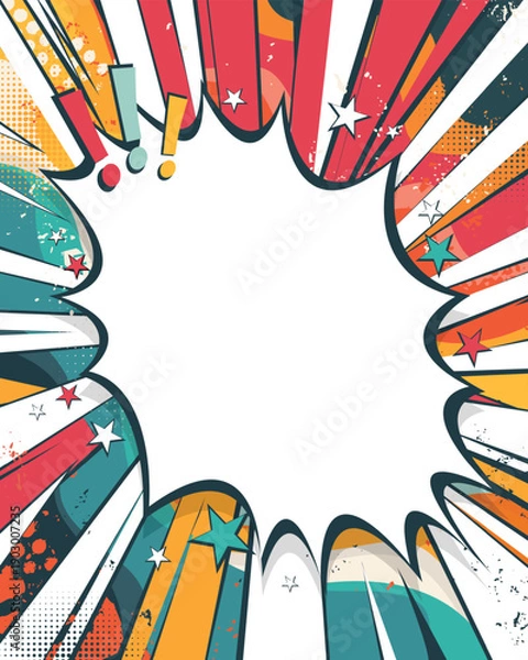 Obraz Retro comic book explosion background with space for text
