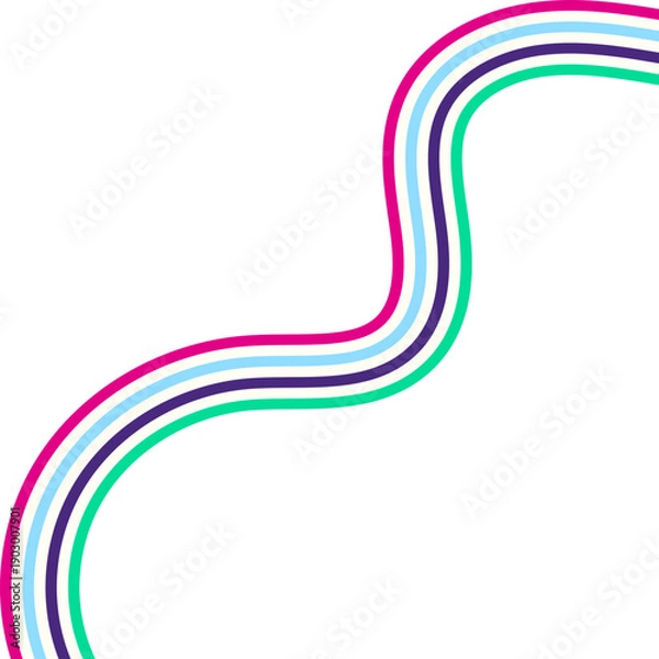 Obraz Retro Groovy Lined Illustration