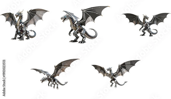 Obraz ドラゴン　龍　機械　生き物　動物