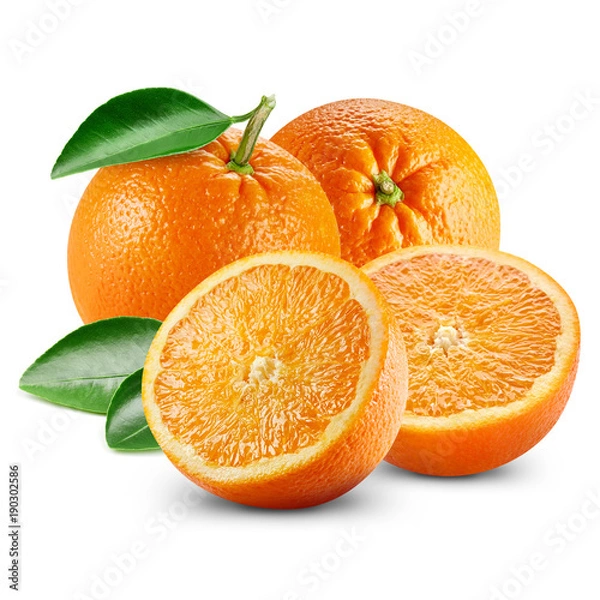 Obraz orange fruits with leaf