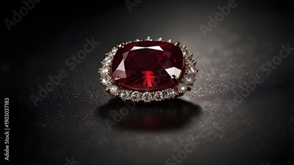 Obraz red heart on black