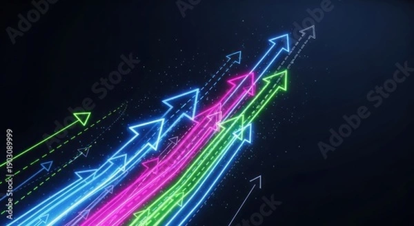 Obraz stock market graph