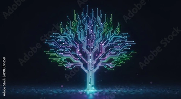 Obraz tree in the night