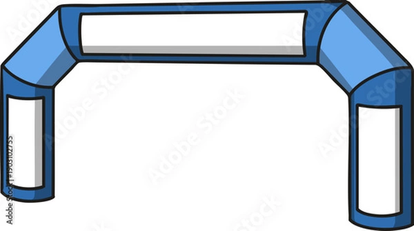 Obraz blue text frame with air arch