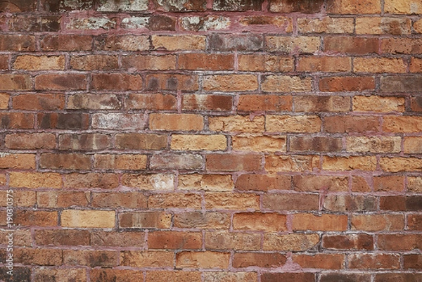 Obraz Old red brick wall background texture