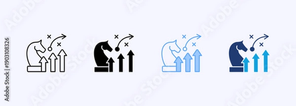 Obraz Growth Strategy Icon Set Multistyle Various Collection Element For Design