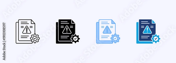 Obraz Risk Management Icon Set Multistyle Various Collection Element For Design